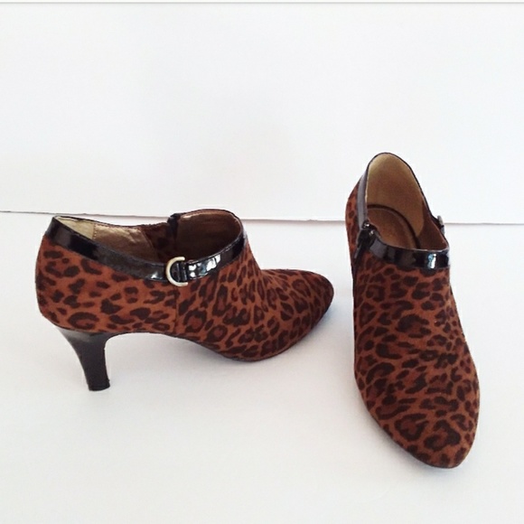 Joan & David Shoes - Circa Joan & David Luxe Leopard and Black Booties